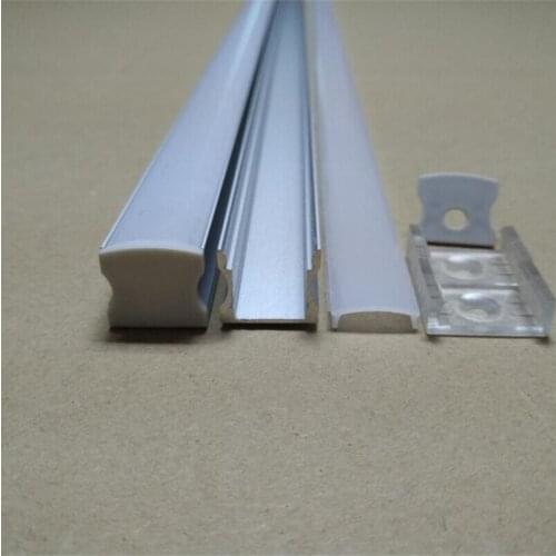 Free Shipping 2M/pcs 74m/lot recessed Aluminum profile with diffuser and clips for LED Strip Light For Cabinet Light Bar light