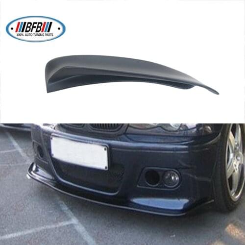BFB Fiberglass FRP Matt Black Car Bumper Spoiler Splitters For E46 M3 CSL Style Front Flaps 1998