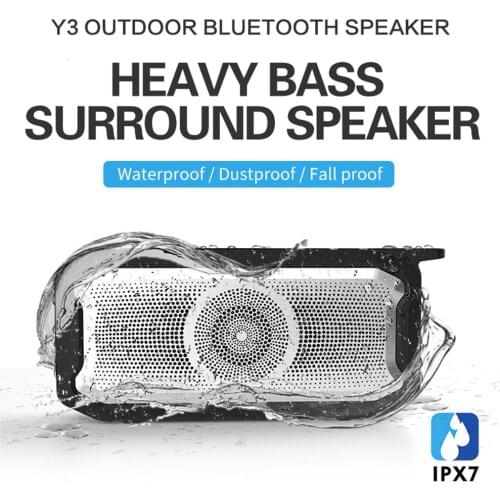 CHUYI Bluetooth 5.0 IPX7 Waterproof Bluetooth Speaker Super Bass TWS Series Stereo4.2 Speaker With Dual Driver Mic