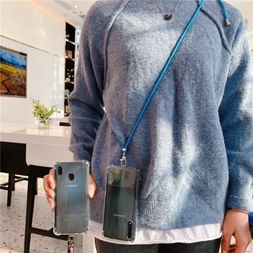 Fashion Crossbody Strap Lanyard Phone Case For Samsung Galaxy A11 A31 A41 A51 A71 A42 5G A21S M11 M21 M31 M31S Necklace Cover
