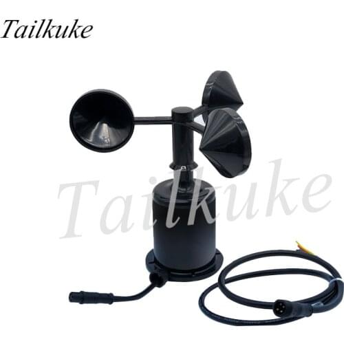 Wind Speed Sensor / Transmitter Voltage Signal Output 0-5V, 1-5V, 0-2.5V Three-cup Anemometer