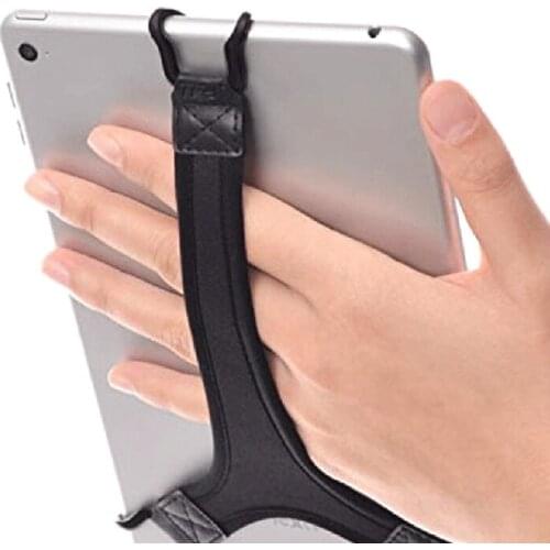 Tablet Hand Strap Holder Elastic Belt Leather Handle Grip with Elastic Belt, Secure & Portable for 9"-10” Tablet Kindle