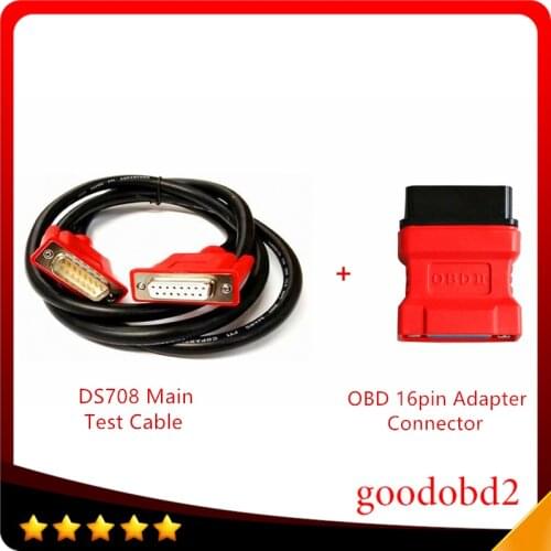 For Autel MaxiDAS DS708 Connect Main Test Cable Car Diagnostic Tool Adapter 16Pin to 15pin Scanner Connector ds708 accessory