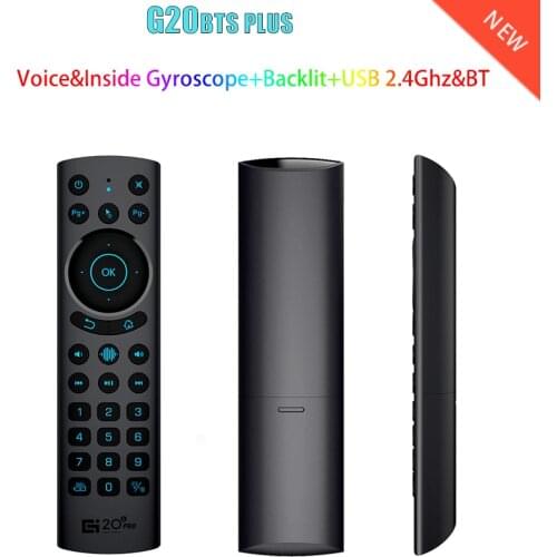 G20BTS PLUS Smart Remote Control Voice Gyroscope Backlit USB 2.4Ghz BT Wireless Air Remote Mouse for Android TV Box