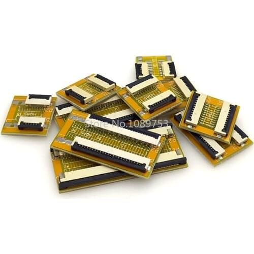 1PCS FPC FFC Flexible Flat Cable Extension Board With Connector 1.0 mm Pitch 6 8 10 12 14 20 30 40 50 PIN Connectors