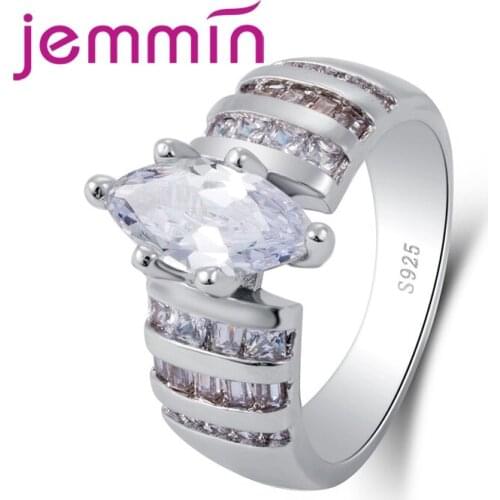 Hot sale New Design Luxury Big Oval CZ Ring 925 Sterling Silver Wedding ring Fine Jewelry for Women Fast Shipping Jewelry