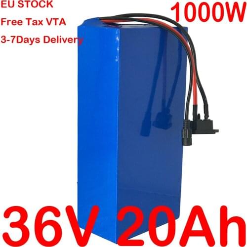 36V 500W 1000W Lithium battery pack 36V 20AH Electric Bike Battery 36V 20Ah electric scooter Battery with 30A BMS+42V 2A charger