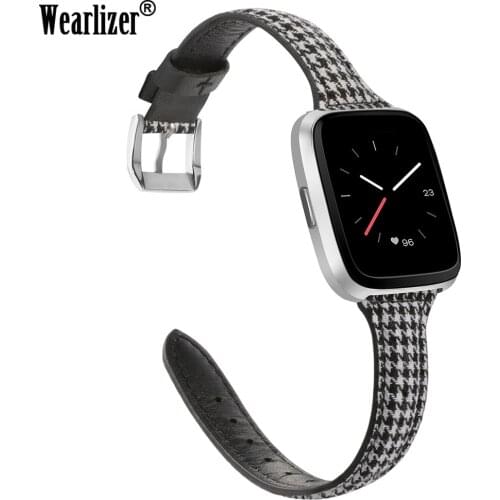Newest Leather Replacement Strap for Fitbit Versa Smart Watch 2019 Fashion Watch Band Wristband for Fitbit Versa Smart Watch