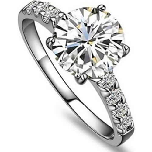 Moissanite Ring Positive 1CT Engagement Ring Sterling Silver Jewelry Diamond Moissanite Ring for Women Diamond Ring
