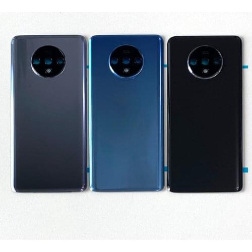 Original M&Sen 6.55" For OnePlus 7T Glass Rear Back Battery Cover Case Housing+Camera Frame Lens Flash+Adhesive Sticker