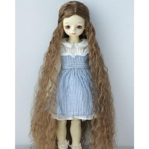 JD138 1/6 1/4 1/3 Long Wave Synthetic Mohair Doll Wigs YOSD MSD SD Size 6-7inch 7-8inch 8-9inch BJD Wig Fashion Doll Accessories
