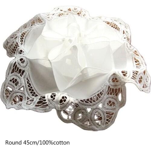 HOT white cotton placemat cup coaster mug kitchen Christmas table place mat cloth lace wedding doily Handmade pad Accessory