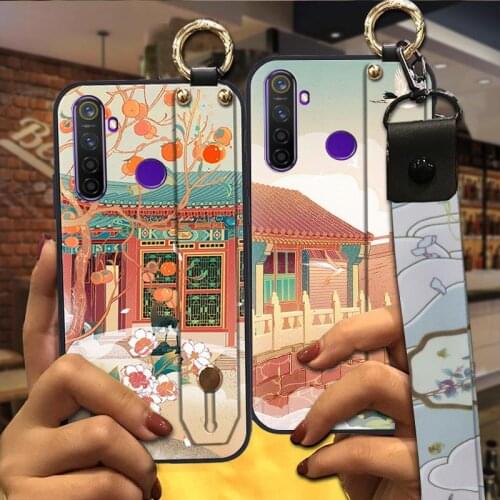 Shockproof Wristband Dirt-resistant Phone Case For OPPO Realme5/Realme5s/Realme5i/Relame Narzo 10