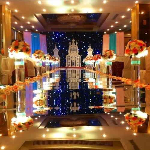 Luxury Wedding Centerpieces Aisle Runner Mirror Carpets For Wedding T Station Decoration Gold Silver Purple Rose Red color