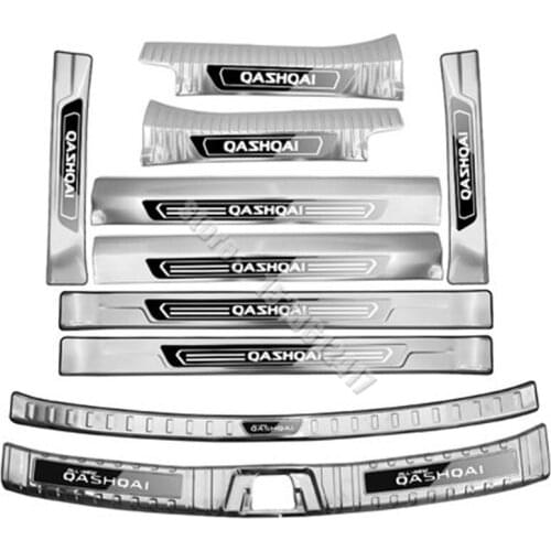 Car styling For Nissan Qashqai J11 2016-2021 stainless steel sill Scuff Plate/Door Sill Door Sill Rear Bumper Protector Sill