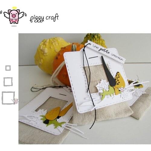 Piggy Craft metal cutting dies cut die mold 3Pcs Square frame Scrapbook paper craft knife mould blade punch stencils dies