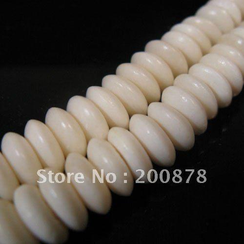 TSB0415 Tibetan white ox Bone loose prayer beads,10*4mm,100 beads lot