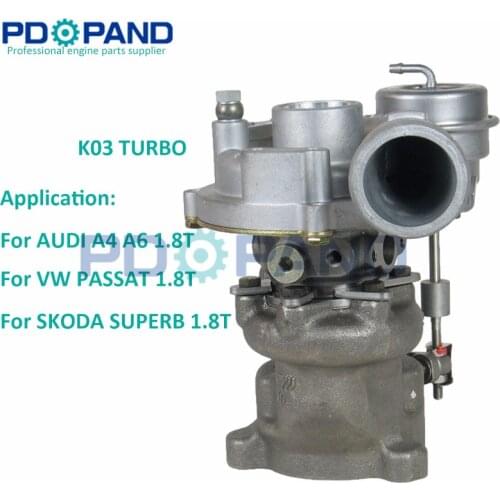 K03 engine turbo charger turbo charger kit for VW PASSAT AUDI A4 A6 SKODA SUPERB 1.8T 53039700029 53039880029 53039880005