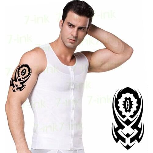 Waterproof Tattoo Stickers black Tribe Symbol Half Sleeve leg Temporary Tattoos Fake totem tattoo for Women Men Body Art