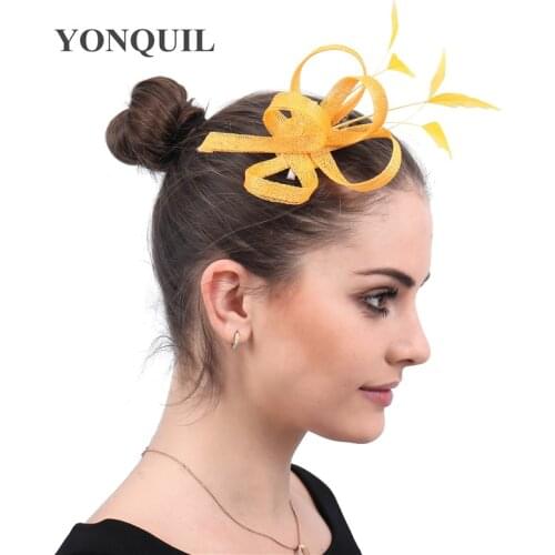 Cute Sinamay Wedding Headwear Women Ladies Chic Fashion Fascinator Hat For Formal Dress Party Hair Accessories Lady Hair Pin