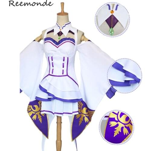 Anime Re Zero Kara Hajimeru Isekai Seikatsu Cosplay Costumes Rem Ram Emilia Wig Cosplay In Women Girls Halloween Party Costume