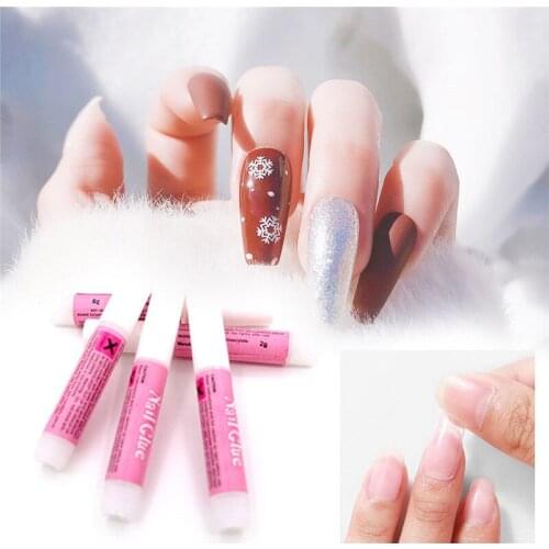 10Pc Mini Nail Glue Super Strong Adhesive Professional Fast Dry Nail Art Glue False Art Decorate Tips Acrylic Glue Nail Art Tool