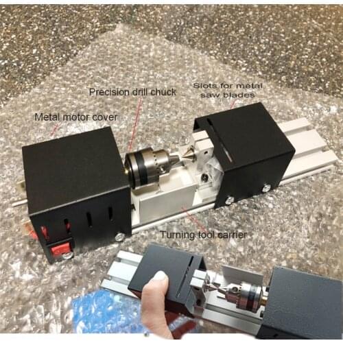 150W 12V-24V cnc Mini Beads Machine Miniature Lathe DIY Woodworking Lathe Grinding Polishing Beads Drill Rotary Tool Set