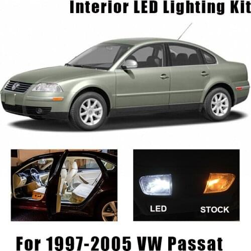 17 Bulbs White Canbus Interior LED Car Light Kit Fit For 1997-2005 Volkswagen VW Passat B5 Map Dome Trunk License Plate Lamp