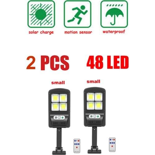 2 pcs tabular oblong solar led light outdoor solar Wall lamps ip65 waterproof Motion sensor street garden holiday security light