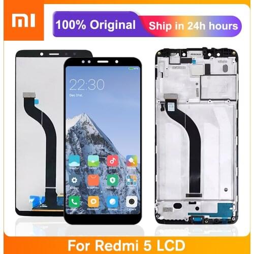 5.7" Original Lcd Display For Xiaomi Redmi 5 LCD Display Touch Screen Panel Digitizer Assembly With Frame For Redmi5 Display