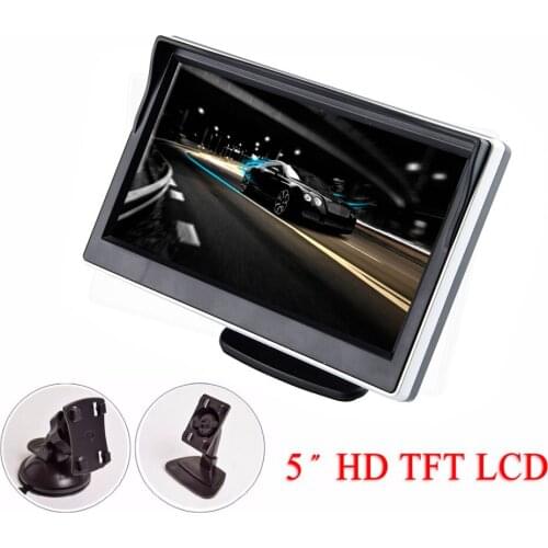 5 Inch car video players Monitor TFT LCD HD Digital 16:9 800*480 Screen 2 Way Video Input Colorful For Reverse Rear View Camera