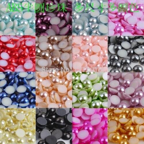 500pcs 8mm Half Round Pearl beads Beads Flatback Cabochon Scrapbooking Craft For Diy BMZZ08m