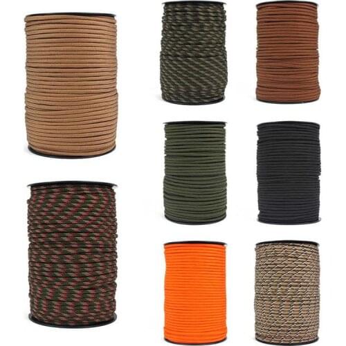 550 Type III Parachute Rope Sturdy Tent Rope 100m Durable Comfortable Cord Lanyard Multifunctional Nylon Rope Outdoor Accessorie