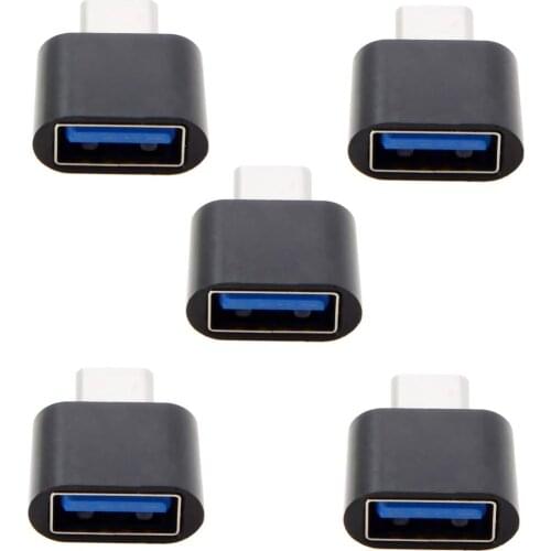 Type-C to USB 2.0 OTG adapter is suitable for mobile phones and tablets, USB data cables, flash memory, mice and laptops（5PC