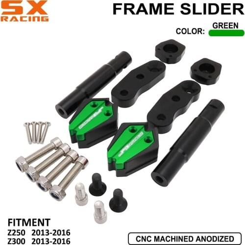 Motorcycle Aluminum Frame Crash Pad Slider Falling Cover Protector Guard For KAWASAKI Z250 Z300 2013 2014 2015 2016