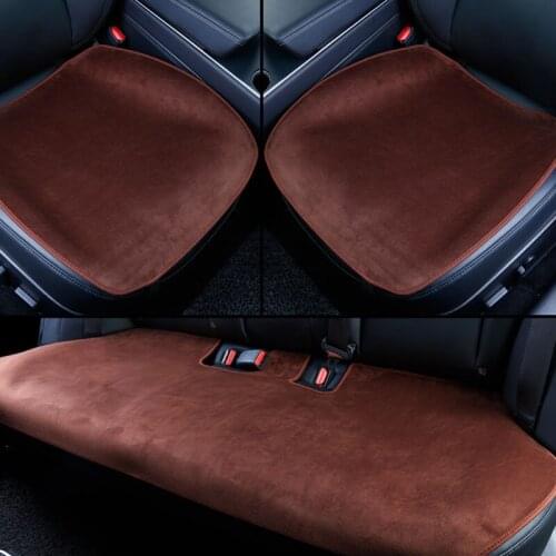 For Tesla Model 3 Car Seat Pad Cover Driver Front Rear Seat Cushion Covers Mat Protector 2017-2021 Flannel Car Styling Products
