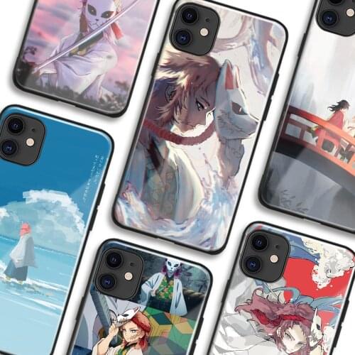 Sabito Kimetsu no Yaiba Anime Phone Cases For iPhone 11 12 Mini Pro XS Max 6s X XR 7 8 Plus SE Manga Soft TPU Glass Cover Shell