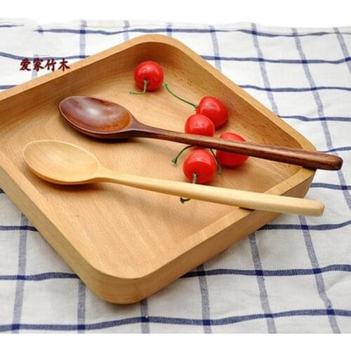 Wooden Spoon Fork Bamboo Kitchen Cooking Utensil Tools Soup-Teaspoon Tableware Kitchen Accessories Utensils Kitchen Tools