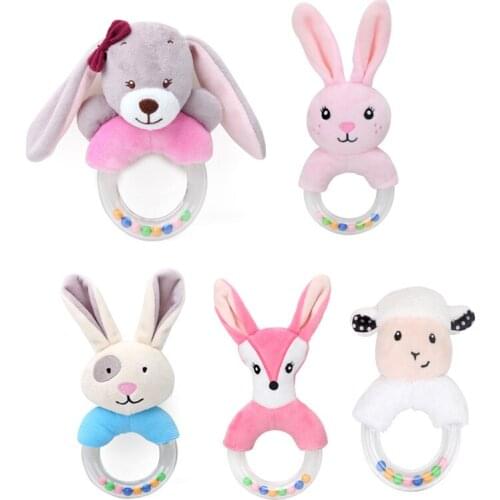 Newborn Rattle Baby Toys Cute Bear Rabbit Elephant Infant 0-12 Months Baby Toy Speelgoed Crib Mobile Toys for Baby Boy Girl