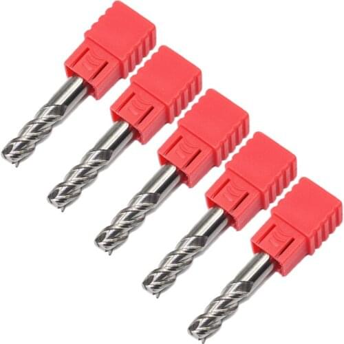 5PCS 6mm Aluminum Milling Cutter 50mm 75mm 100mm Long HRC50 3Flute Aluminium End Mill Cutter Extended Milling Router Bit Cutters