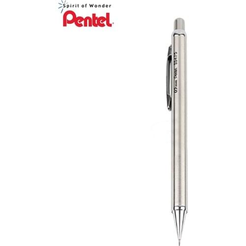 2 Pieces Pentel SS475 stainless steel Mechanical pencil Metal rod pencil 0.5MM Office & School Supplies