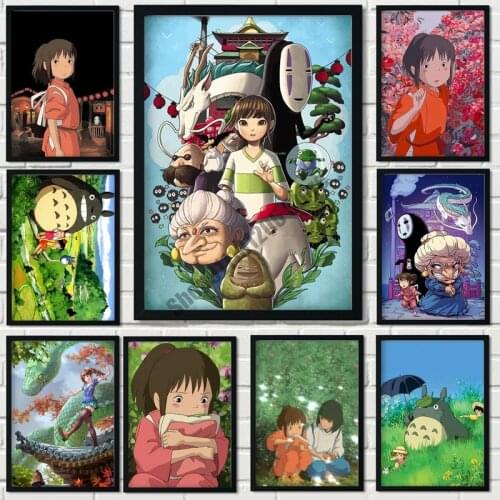 Anime Spirited Away Diamond Painting DIY Diamond Embroidery Wall Art Cross Stitch Kits Mosaic Kids Room Decoration Painting