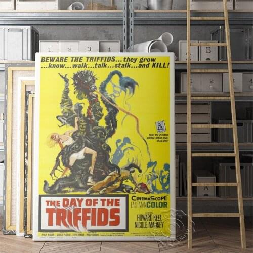 Classic Retro Abstract Plants Horror Movie Posters and Prints Modern Canvas Painting Wall Art Picture for Living Room Home Decor