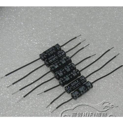 Original new 100% electrodeless capacitor 50V6.8UF BP series axial frequency division and sound division capacitor (Inductor)