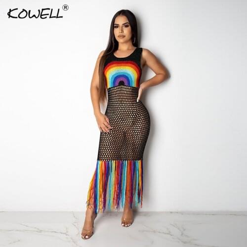 Модные вязаные платья KOWELL China At AliExpress