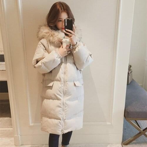 2020 New Winter Jackets Womens Cotton Coats Parkas Mid-Long Hooded Zipper Cotton Padded Keep Warm Overcoat Feminina Inverno