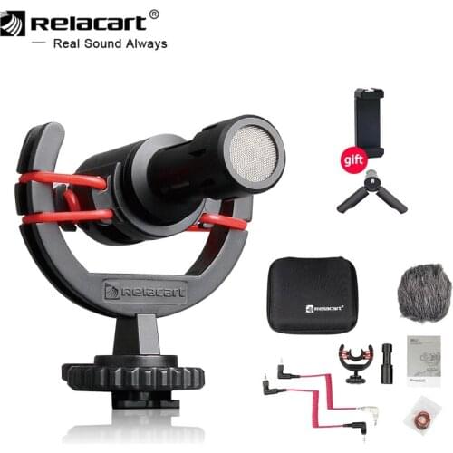 Relacart MU1 Mini Microphone Photography Interview Microphone Condenser Shotgun Mic for Smartphone DSLR Camera VS MM1
