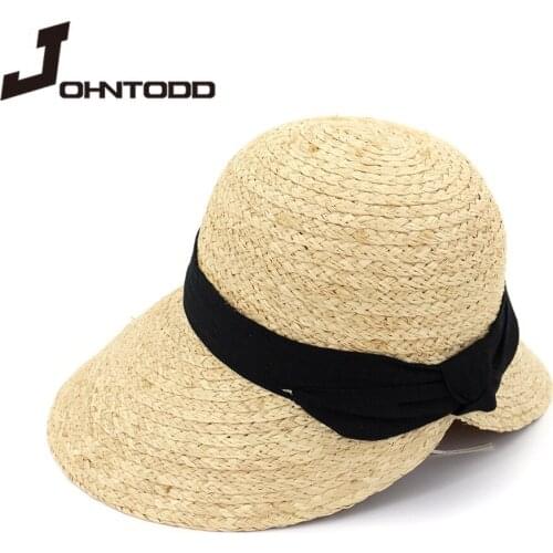 New ladies sun hat woven straw hat sun hat patchwork breathable cotton turban hat baseball cap summer hat beach hat Street shot