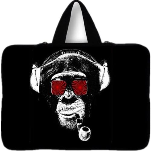 New Soft Neoprene 10 11.6 13 13.3 14 15 15.6 17 17.4 Inch Monkey Laptop Sleeve Bag Case Computer Cover Pouch For Ipad Macbook #D