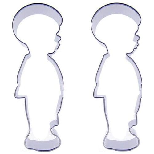 Naughty Boy shape 2 piece cookie cutting molds, baking tools, cake decorating soft candy tools